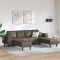 Set de canapea 3 pcs Gri &icirc;nchis Piele ecologică de suede