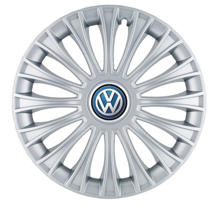Set 4 Capace Roti, potrivite jantelor de R14, pentru Volkswagen, model dino cromat