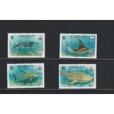 KIRIBATI 1981 WWF FAUNA PROTEJATA RECHINI SI PISICI DE MARE