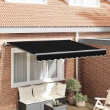 Cortina Retractabilă Manual Negru și antracit 3 x 2 m