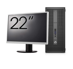 Pachet Calculator Second Hand HP 800 G2 Tower, Intel Core i5-6500 3.20GHz, 8GB DDR4, 256GB SSD + Monitor 22 Inch NewTechnology Media
