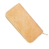 Cumpara ieftin Portofel dama, bej 19 x 10 x 2 cm din imitatie de piele, format orizontal, 8 sloturi carduri, 3 compartimente bancnote, monede si fermoar