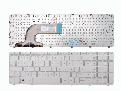 Tastatura laptop HP 250 G3 alba UK cu rama foto