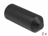 Set 2 buc capace termocontractabile pentru sigilarea cablurilor 90 x 30 mm Negru, Delock 19860