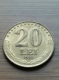 Moneda Romania 20 lei 1992 aUnc -Luciu de batere