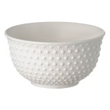 Bol Porțelan, Model, Flori Dots, Capacitate 650ml, Alb, Oem