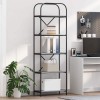 VidaXL Raft pentru cărți sonoma gri 60 x 30 x 183 cm Lemn compozit 879854