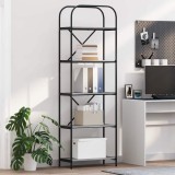 VidaXL Raft pentru cărți sonoma gri 60 x 30 x 183 cm Lemn compozit