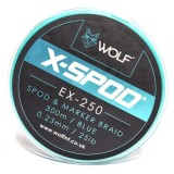 Textil Spod Wolf X-SPOD EX-250 SPOD &amp; MARKER BRAID 0.23mm - BLUE 25lb/300m