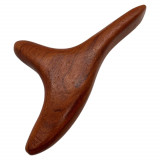 Dispozitiv multifunctional pentru masaj din lemn triunghiular maro - 15cm, Stonemania Bijou