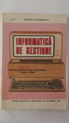 I. Rosca, s.a. - Informatica in gestiune, manual foto