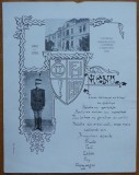 Meniu, Otopeni, Regimentul 2 Pionieri, 1932, semnat de ofiterii Regimentului