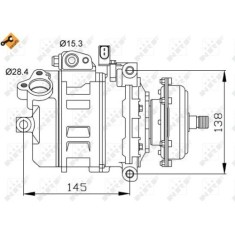 Compresor climatizare Vw Multivan 5, Phaeton (3d), Touareg (7L), Transporter 5 Nrf 32148