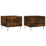 Cumpara ieftin Masute de cafea 2 buc. stejar fumuriu 50x50x40 cm lemn compozit