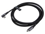 Cablu USB 2.0 nichelat 2m negru VENTION cu &icirc;mpletitură textilă