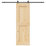 VidaXL Ușă glisantă cu set de feronerie 70x210 cm, lemn masiv de pin