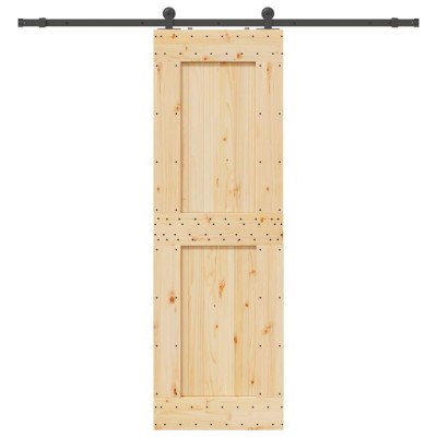 vidaXL Ușă glisantă cu set de feronerie 70x210 cm, lemn masiv de pin 3332718 foto