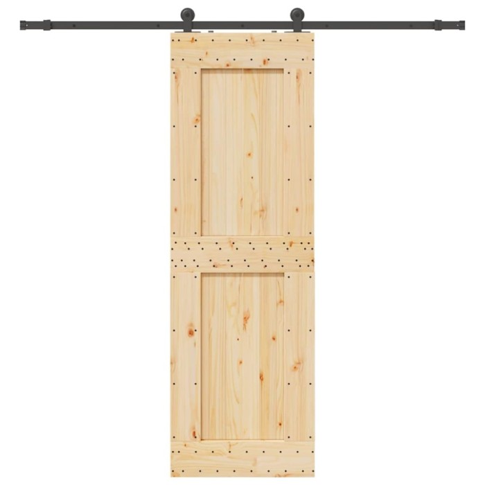 vidaXL Ușă glisantă cu set de feronerie 70x210 cm, lemn masiv de pin 3332718