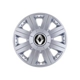 Set 4 capace roti Cosmos cromat R15, pentru gama auto Renault, Autohelix MSA