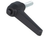 Maneta Franceza ELESA+GANTER Neagra M8x30mm, Lungime 73mm, Inaltime 43mm, Material Tehnopolimer PA