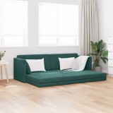 Canapea Pat 2 &icirc;n 1 Verde &Icirc;nchis 213x144x60 cm Catifea