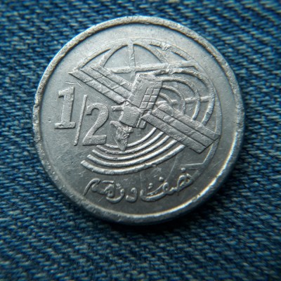1o - 1/2 Dirham 2002 Maroc / satelit foto