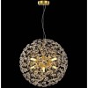 Candelabru Cristal MINUET 8x G9, Diametru 40cm, Auriu Lucios, Inaltime Reglabila, Alessandro DESIGN