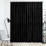 Gossi draperie opaca, negru, 290 x 245 cm, catifea, cu carlige