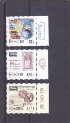 ROMANIA 2019 - EFIRO 2019 - SERIE CU TABS PE PARTEA DREAPTA - LP 2254 foto