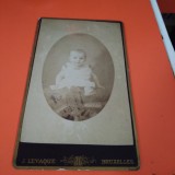 Cumpara ieftin FOTO PORTRET COPIL 1860 VECHI PE CARTON GROS 10 7 CM DE COLECTIE RARA!