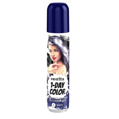 Spray colorant pentru par, fixativ, Venita, 1-Day Color, nr 01, Alb foto