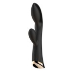 Vibrator Iepuras India, 9 Moduri Vibratii, Functie Incalzire, Silicon, USB, Negru, 20.3 cm, Guilty Toys, Glamour