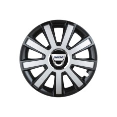 Set 4 capace roti Flash Gri-Negru R14 pentru gama auto Dacia