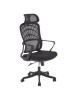 Scaun Birou Ergonomic HM Vesuvio, Mesh, Balans, Suport Lombar, Tetiera Ajustabila, 120kg, Negru