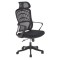 Scaun birou ergonomic HM Vesuvio, mesh, mecanism balans, baza polipropilena, suport lombar, tetiera ajustabila,120 kg, negru