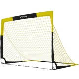 SPORTNOW Poartă de fotbal Pop-up portabilă și pliabilă cu 4 țăruși și husă de transport, fără montaj, 150x110x110cm, galben | Aosom Romania