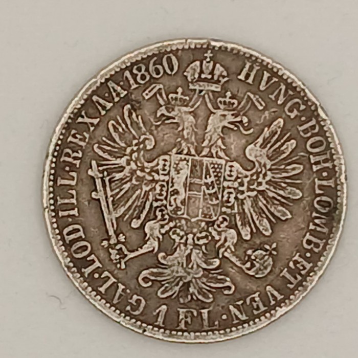 Moneda 1 Florin ItaliaE 1860 Argint