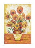 Cumpara ieftin Tablou celebru pictat manual, Vaza cu floarea soarelui, 90x60cm ulei pe panza, reproducere Vincent van Gogh