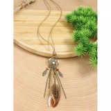 Cumpara ieftin Colier cu pene - 00718