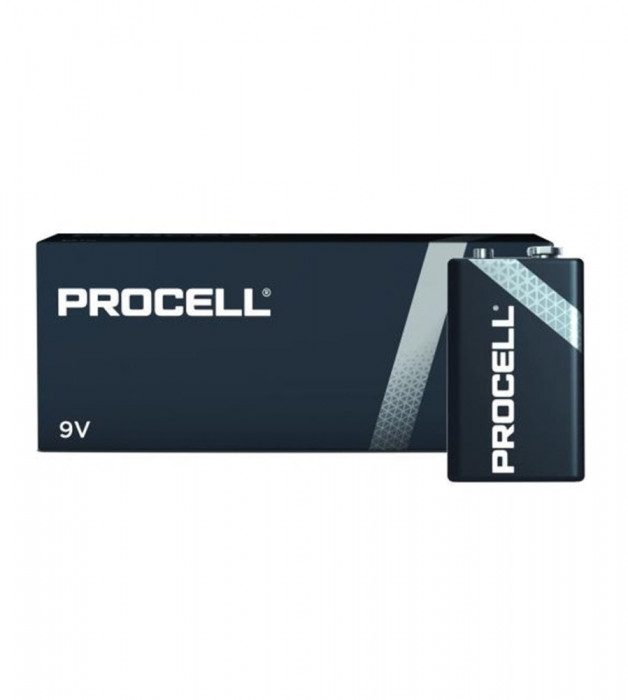 PROCELL 9V (Duracell Industrial) Alkaline E-Block / 6LP3146-Conținutul pachetului 1x Blister