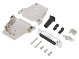 Conector D-Sub HD 44-PIN mamă 45&deg; lipire cablu gold flash