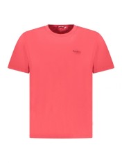 Pepe Jeans Tricou barbati, cu mini imprimeu, Regular fit, Rosu, M foto