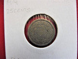 OLANDA 25 cents 1914 - Wilhelmina - Argint (156)