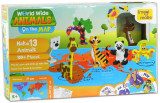 Hartă educativă + puzzle 3D cu animale din spumă EVA - World Wide - Animals on the Map