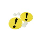 Set 2 Semne Auto Incepator Galbene cu Venuze, Semn Exclamarii, Montare Usoara