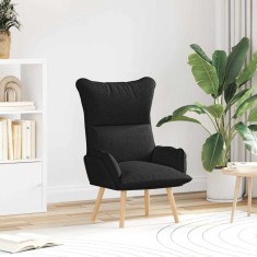 vidaXL Fotoliu de relaxare Negru 69 x 74 x 93 cm țesătură 42001867 foto