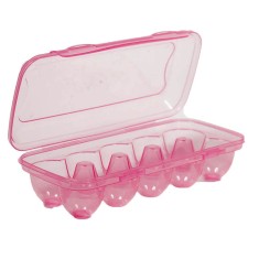 Cofraj Oua AGORA PLAST, 26x11x8 cm, 10 Oua, Roz Transparent, Cofrag Oua, Suport Oua, Cofraje Oua, Cofraje din Plastic pentru Oua, Suport Plastic pentr foto
