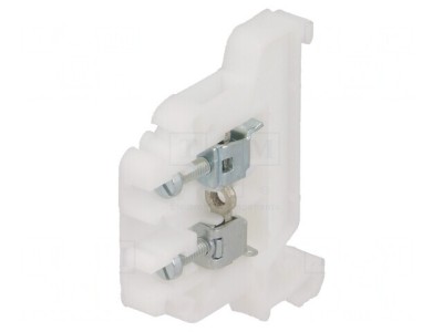 Conector de Șine 0,5-2,5mm&amp;sup2; 1 Piste 2 Borne Alb TS35 foto