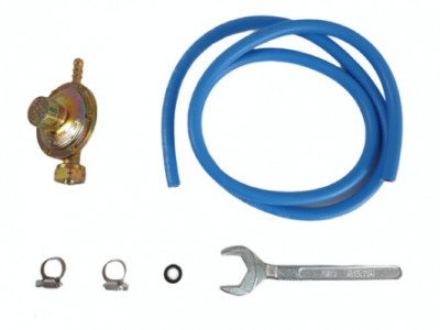 Kit regulator ceas butelie GPL, furtun gaz 1.5m foto