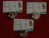 Moneda Argint Turcească 2017 cu Certificate de Autenticitate Desene FLUTURE, Europa